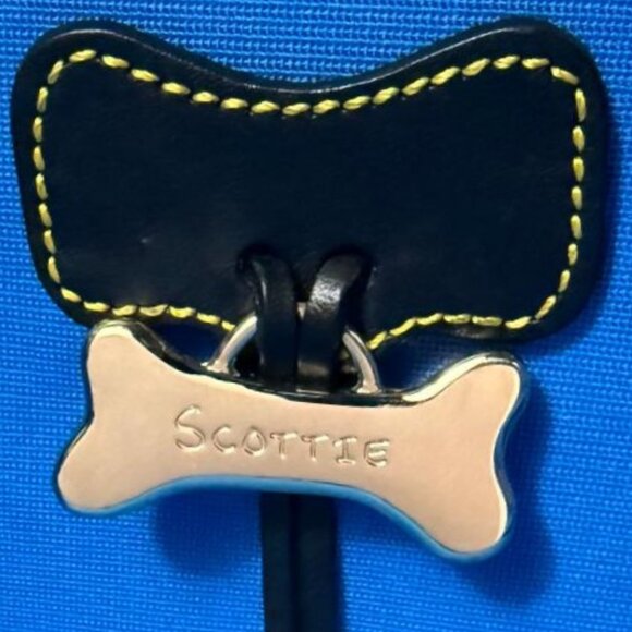 VINTAGE DOONEY & BOURKE SCOTTIE DOG BONE HANG TAG BAG CHARM ( SCOTTISH TERRIER ) - Picture 3 of 16